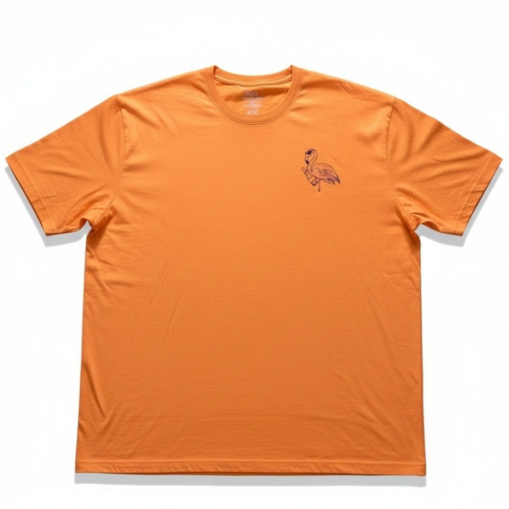 Izod Mens TShirt 4X(B) Saltwater Orange Flamingo Graphic Short Sleeve Casual New